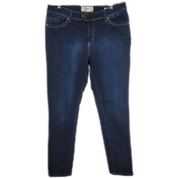 Vigoss VGS Dark Wash Skinny Cropped Denim Jeans - Picture 1 of 14